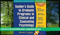 READ book  Insider s Guide to Graduate Programs in Clinical and Counseling Psychology: 2016/2017