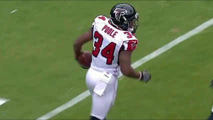 Cam Newton intercepted by Brian Poole