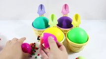 Play Doh Ice Cream Surprise Eggs Peppa Pig Español Toys Frozen Minions Lalaloopsy