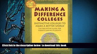 READ book  Making a Difference Colleges: Distinctive Colleges to Make a Better World (Making a