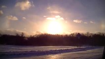Sun Dog POLAR VORTEX Blizzard Brutal Cold Minnesota Whiteout Conditions Unusual Weather Arctic Cold
