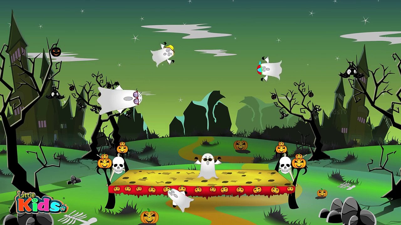 Five Little Ghost | Scary Nursery Rhymes For Children | Little Kids Tv