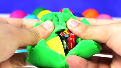 LEARN COLORS for Toddlers Play Doh Surprise Eggs Spiderman Minions Peppa Pig Spongebob MLP Toys