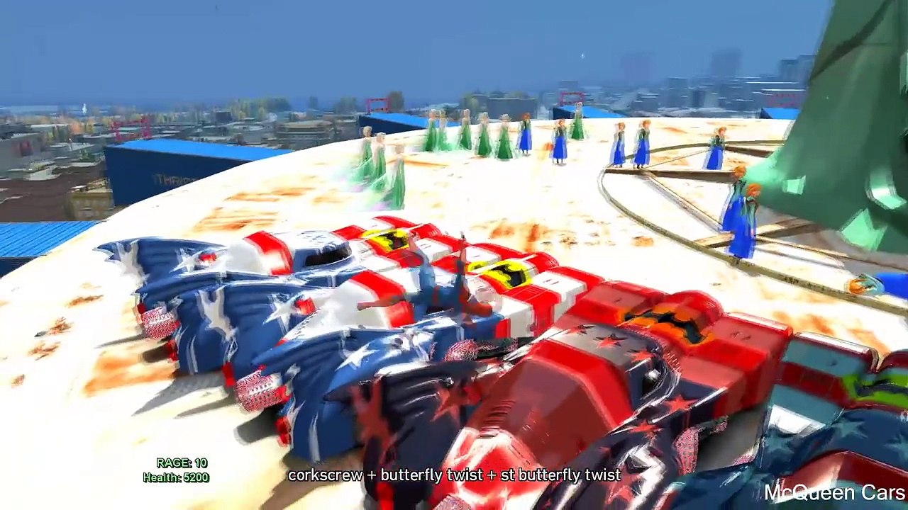 Disney pixar mcqueen cars and spider man, frozen elsa anna with nursery rhymes song for children