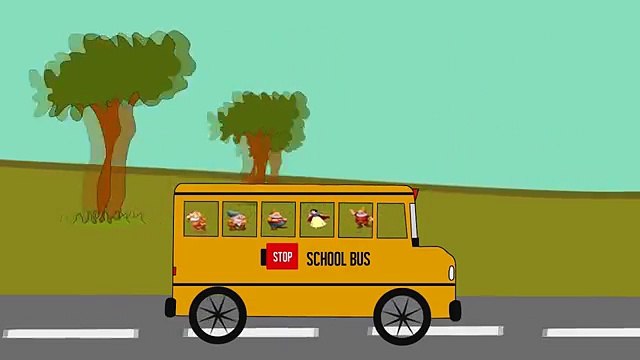 Wheels on the bus go round and round The Seven Dwarfs English | Nursery Rhymes for Kids