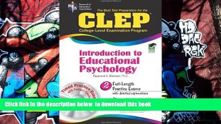 FREE [DOWNLOAD]  CLEPÂ® Introduction to Educational Psychology w/CD (CLEP Test Preparation) Dr.