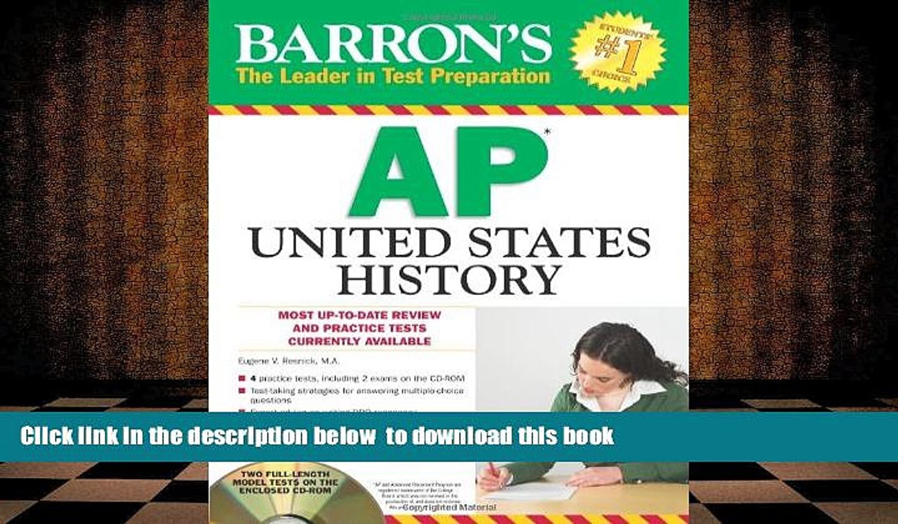 Some great features of Barron's AP United States History with CD-ROM include:

-An explanatory text
