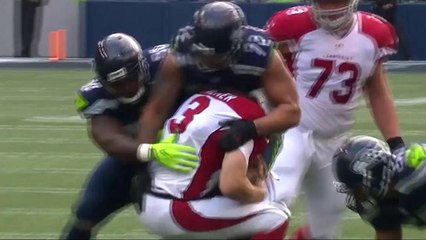 Michael Bennett, Jarran Reed combine to sack Carson Palmer