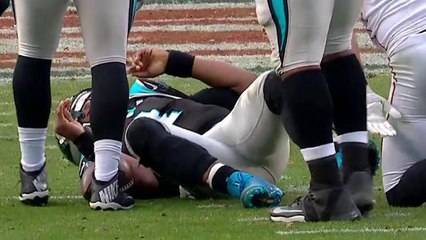 Cam Newton sacked on fourth down to end Falcons' comeback attempt