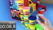 Play Doh Obstacle Course Disney Cars vs Hot Wheels Competition Play Dough Cans and Wheelies