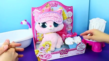 Palace Pets Disney Princess Sleeping Beauty Kitty Dreamy Bright Eyes Plush Doll Bath & Toilet Potty