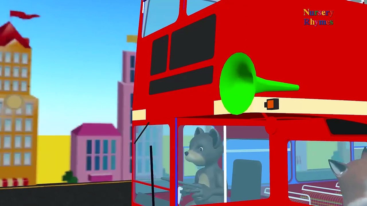 The Wheels on the Bus Go Round and Round | Engl...