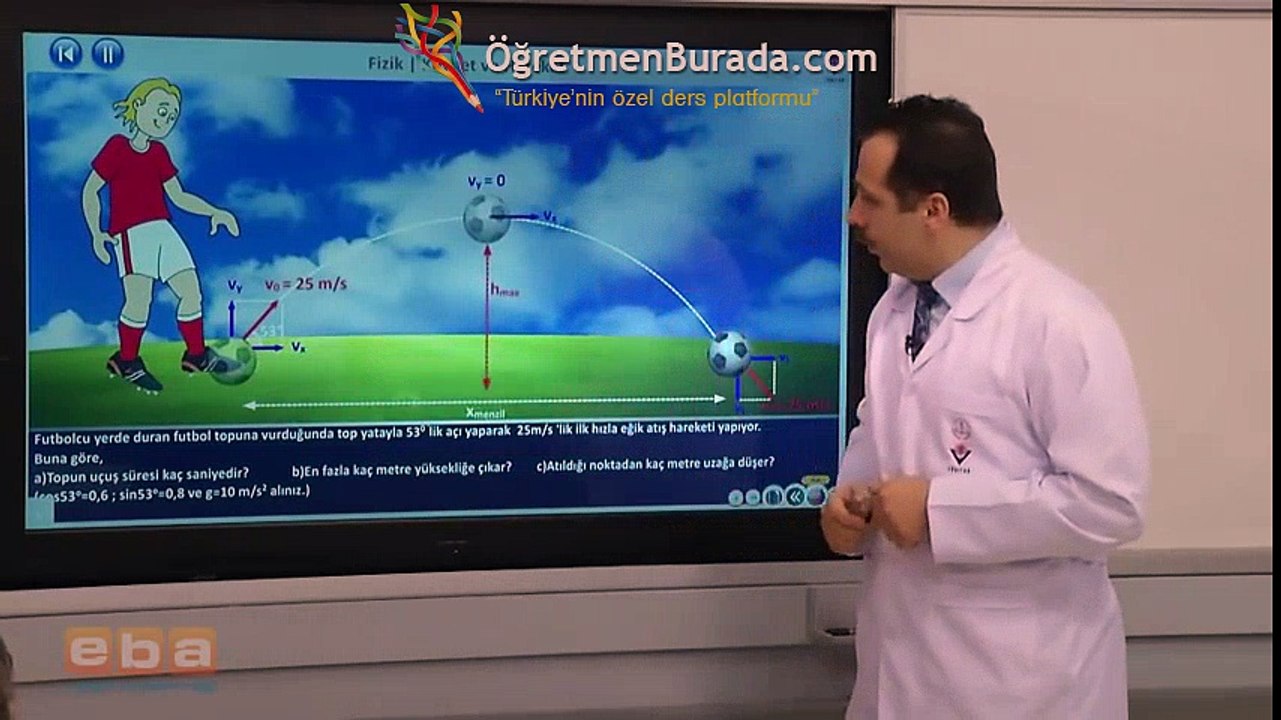 19-Eğik Atış Hareketi | FİZİK DERSLERİ | YGS / LYS | www.ogretmenburada.com