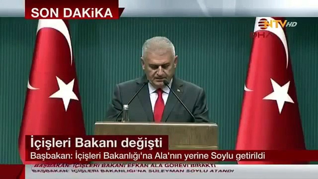 İçişleri Bakanı Efkan Ala İstifa Etti - 31 Ağustos 2016