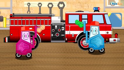 Emergency Trucks Cartoon - The Fire Truck hurry to the rescue - Cartoons for children Episode 3