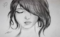 How to draw A Girl  رسم شعر فتاة بقلم الرصاص