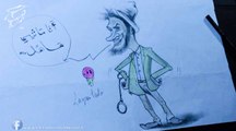 How to draw Saad Lmjarred  رسم كاريكاتير سعد المجرد