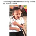 Little Girl shows her beautiful voice despite of her disability