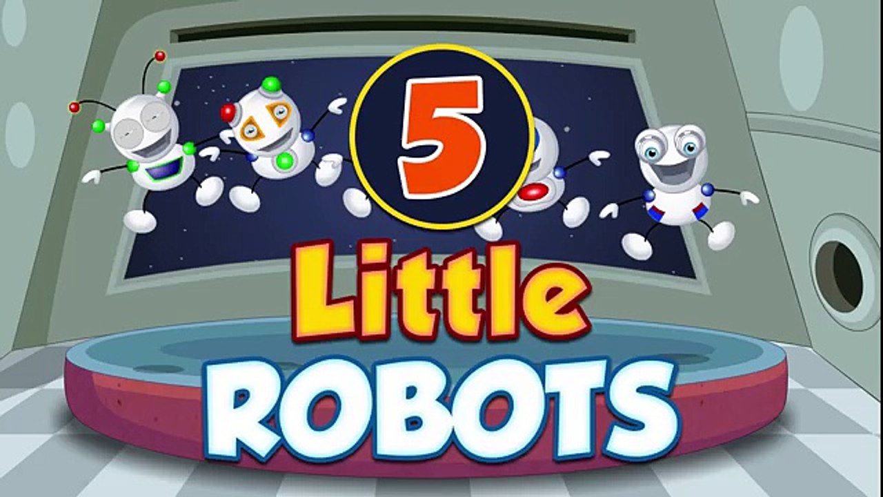 Five Little Robots Jumping on the Bed | Nursery Rhymes For Children | TinyDreams Kids