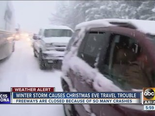 Winter storm shuts down roads across Grand Canyon State