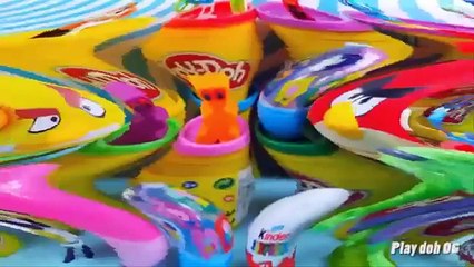 Kinder Surprise Eggs Minnie Mouse Frozen Play Doh Angry Birds Hulk
