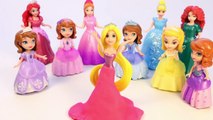 Play Doh Disney Princess Rapunzel Cinderella Ariel Merida Anna Disney Princess Dolls Frozen MagiClip