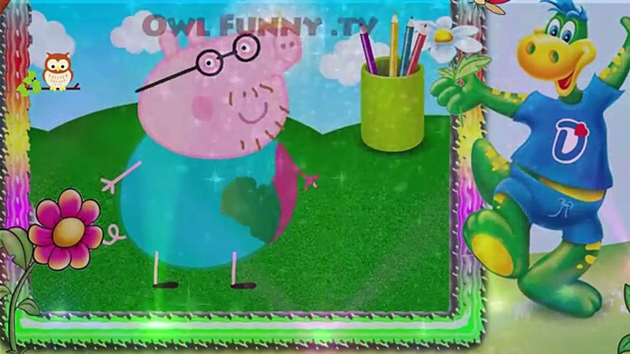 Peppa Pig Painting colors colorear DESENHO PINTADO / Family Finger Lyrics More Rhymes 2