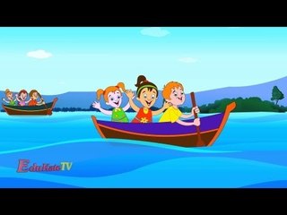 Row Row Row Your Boat Nursery Rhyme with lyrics
