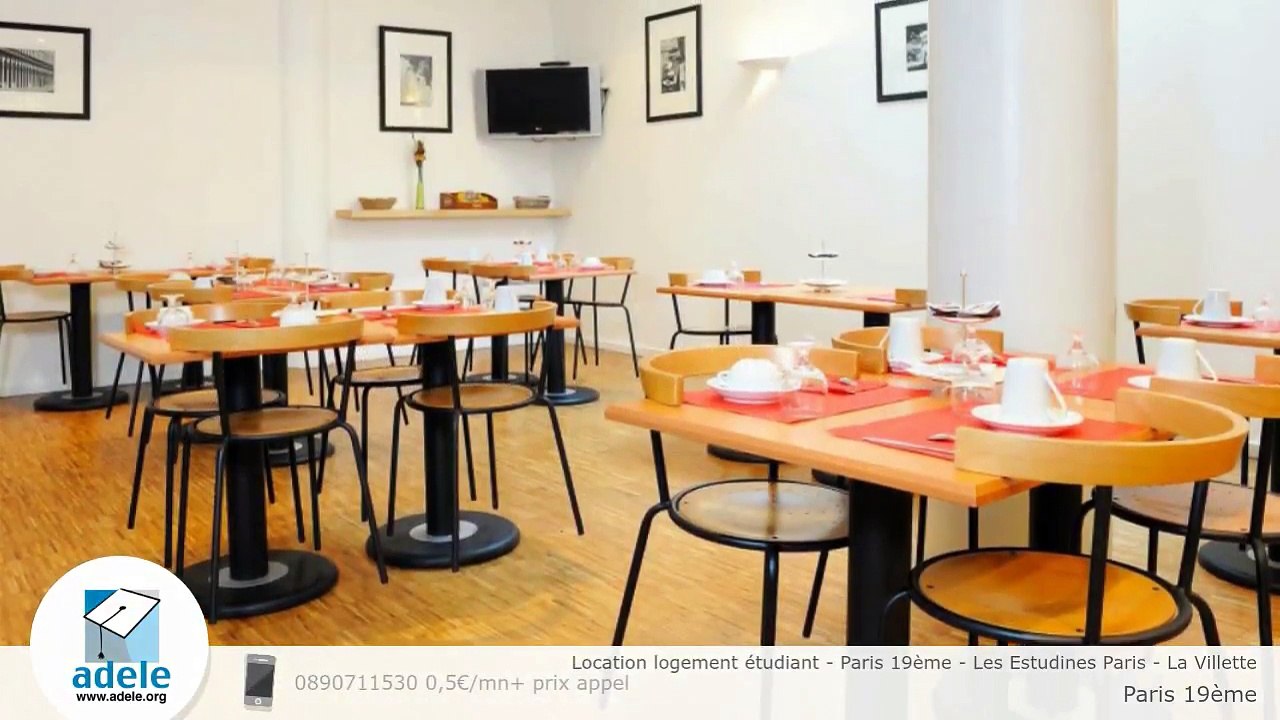 Location logement étudiant - Paris 19ème - Les Estudines Paris - La Villette