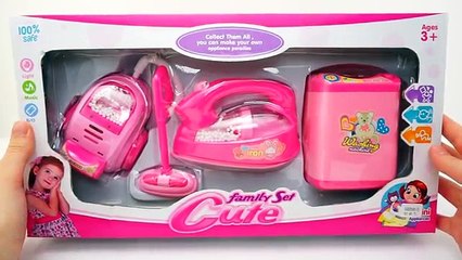 Washing Mashine Iron Vacuum Cleaner Playset for Kids