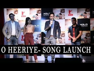 Ayushmann Khurrana And Rhea Chakraborty At The Launch Of Single 'O Heeriye'