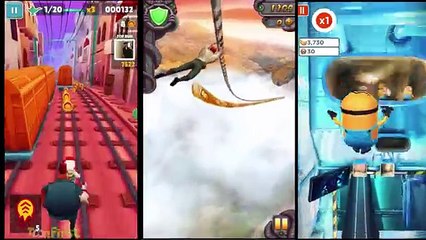 Despicable me Minion Rush Subway Sufers Temple Run 2 - 3 In 1
