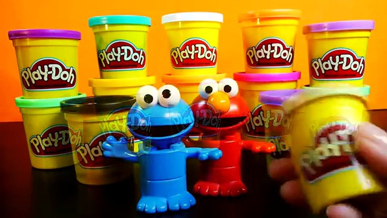 Play-Doh Teletubbies Tinky Winky Cookie Monster Sesame Street Duplo Toy Play Doh Tutorial DIY