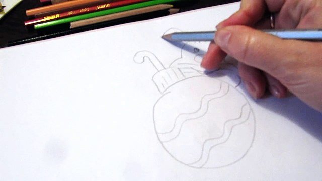 Как нарисовать новогодний рисунок Мышь и новогодняя игрушка How to draw a Christmas picture Mouse