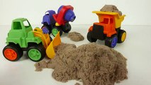 Kinetic Sand Disney Planes Surprise Egg Dump Truck Cement Mixer Wheel Loader Construction Toys