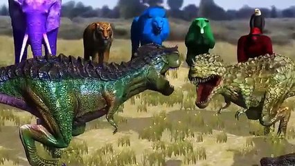 My Cute Dinosaur Attack Cartoon #1 (Tiger Vs Gorilla Vs Lion King T-Rex +BEST OF!!) Animal Cartoon
