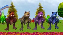 Colors Dinosaurs Fighting Movie For Kids | Dinosaurs Finger Family | Dinosaurs Cartoons For Children