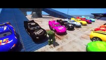 HULK CARS SMASH PARTY 2 Colors Lightning McQueen!! Disney Cars w/ Nursery Rhymes Cars Songs for Kids