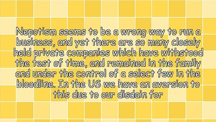 Nepotism and Alma Mater Favoritism Needs To Stop