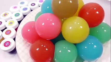 Learn Colors With to Make Giant Ball Pudding Jelly Recipe Cooking DIY