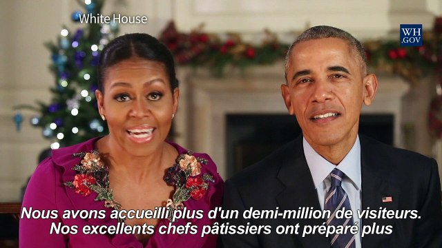 Les derniers voeux de Noël des Obama à la Maison Blanche