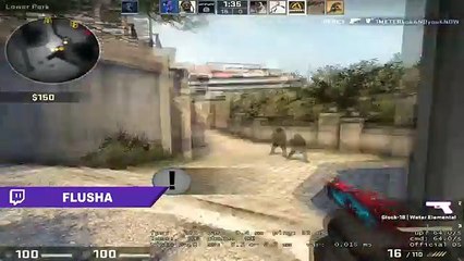 CS:GO - Flusha plays against cheater!