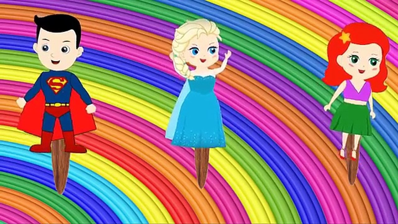 5 little SUPERHEROES Angry Birds jumping on the bed Five Little Monkeys