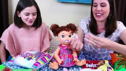 BABY ALIVE Eats Gross McDonalds, Candy & Tacos Challenge with Emma from KiittiesMama!