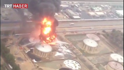 Petrol rafinerisinde yangın