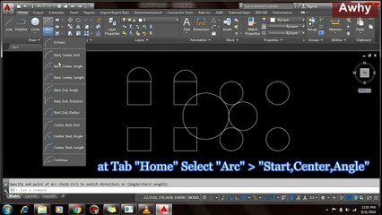 How to Use ARC in AutoCAD 2016