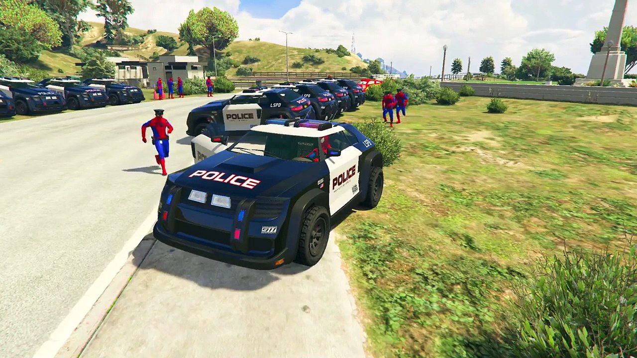 Comptines Bébé - Dessin animé francais. Police, Voiture Transport, Spiderman et voitures c