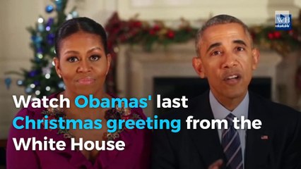 Watch Obamas' last Christmas greeting from the White House