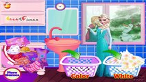 Elsa Washing Dirty Clothes - Frozen Elsa Washing Landry Game for Girls