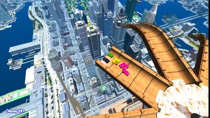 Learn Vehicles wtih Police Car, Trucks and Colors Transport For Kids in Spiderman Cartoon Videos